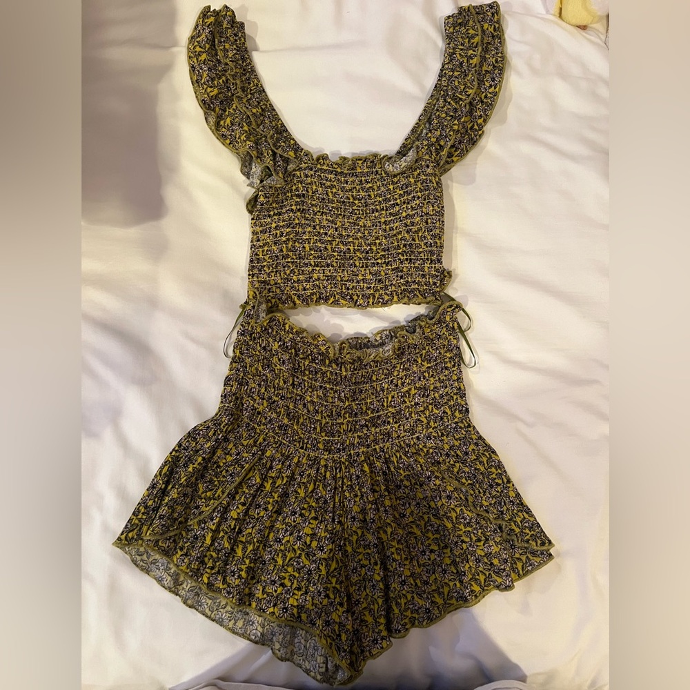 Floral Smocked Two-Piece Set